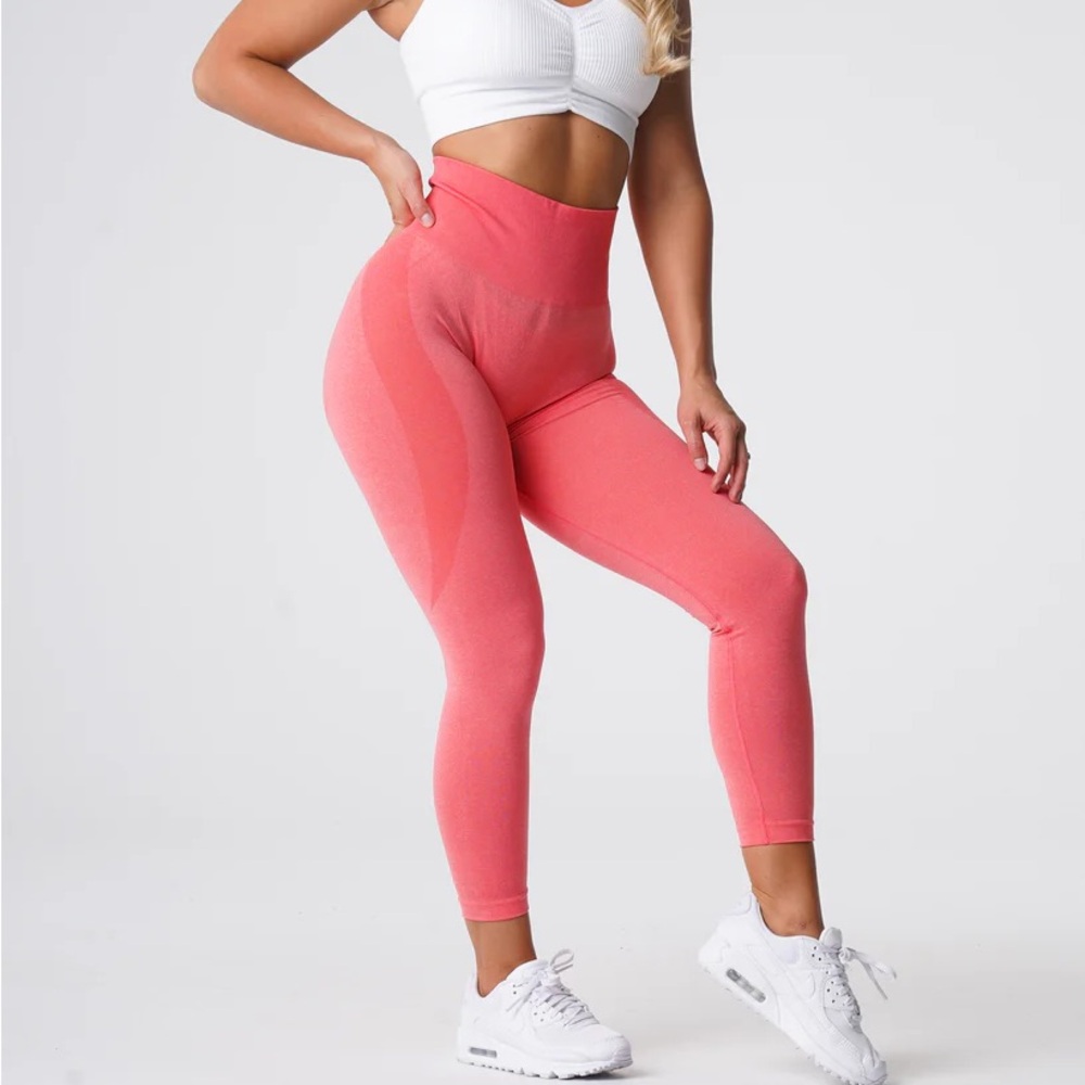 NVGTN Coral Pink High-Waisted Contour Seamless Leggings